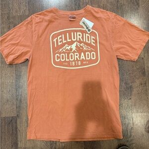 Telluride Colorado Men's Orange T-Shirt nwt